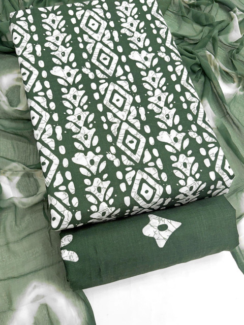 Mitera Printed Pure Cotton Unstitched Dress Material - Image 5