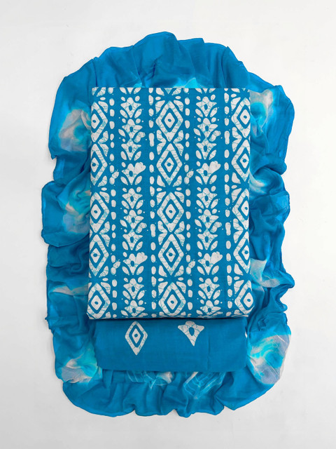 Mitera Printed Pure Cotton Unstitched Dress Material