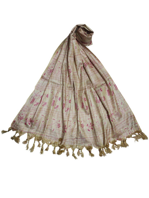 ivikta Ethnic Motifs Printed Cotton Silk Dupatta