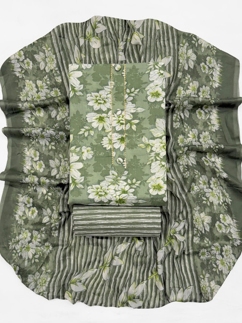 Mitera Printed Pure Cotton Unstitched Dress Material