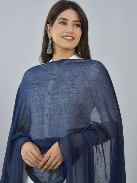 Kuhika Pack Of 5 Cotton Dupattas With Taping Border - Image 4