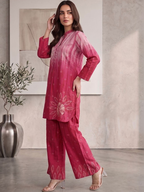 MASSTANI BY INDDUS Bohemian Dyed Tunic with Palazzos - Image 5