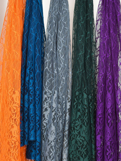Kuhika Pack Of 5 Floral Woven Design Cotton Dupattas - Image 2