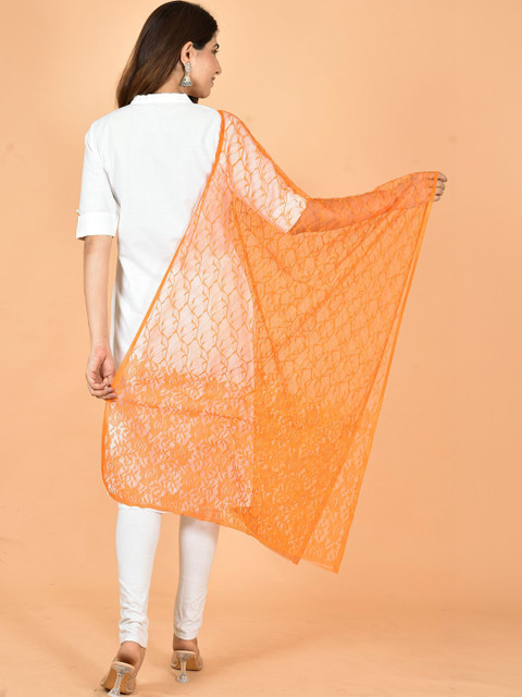 Kuhika Pack Of 5 Floral Woven Design Cotton Dupattas - Image 4