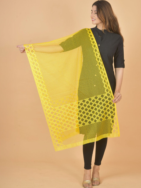 Kuhika Selection Of 5 Geometric Woven Design Cotton Dupattas - Image 5