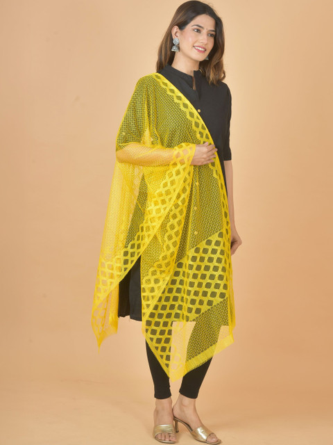 Kuhika Selection Of 5 Geometric Woven Design Cotton Dupattas - Image 3