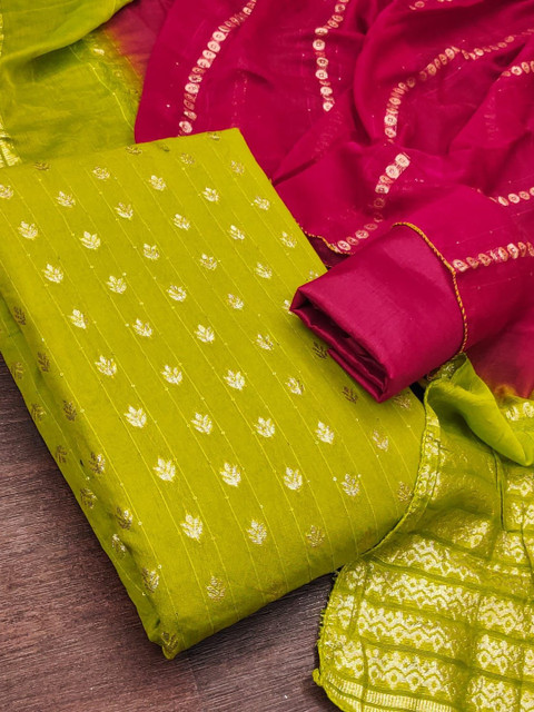 ISHA TRADE Printed Unstitched Dress Material - Image 2
