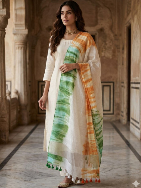 Dupatta Bazaar Ombre Dyed Tie and Dye Dupatta - Image 2