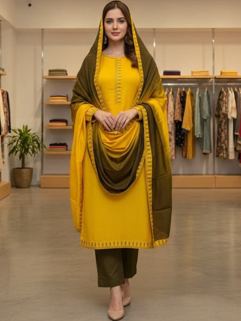 ISHA TRADE Printed Unstitched Dress Material
