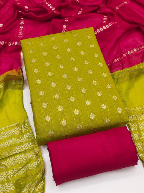 ISHA TRADE Printed Unstitched Dress Material