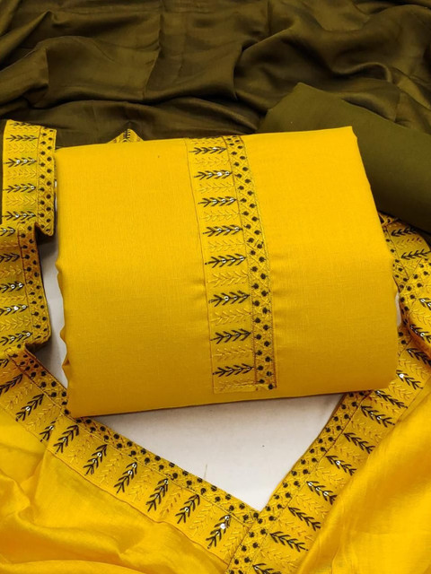 ISHA TRADE Printed Unstitched Dress Material - Image 3