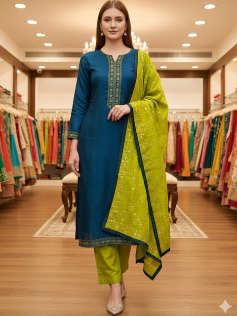 ISHA TRADE Printed Unstitched Dress Material