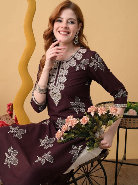 PHYSIL Women Embroidered Floral Kurta