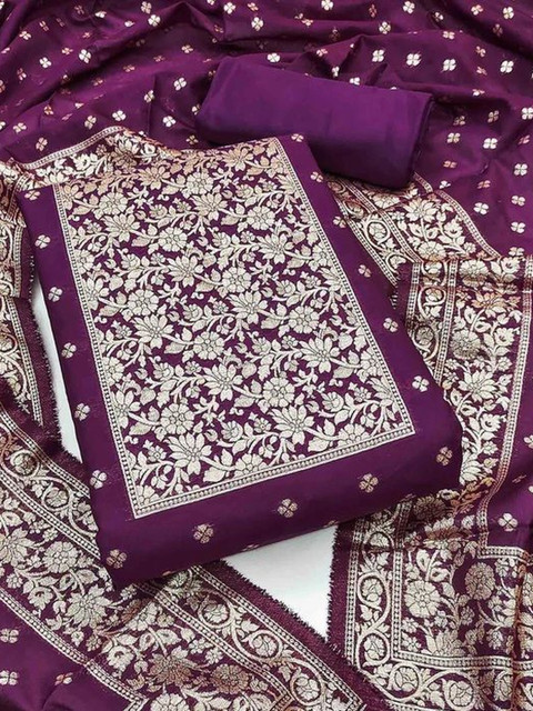 Dhaaga Ghar Art Silk Unstitched Dress Material - Image 3