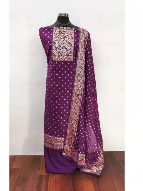 Dhaaga Ghar Art Silk Unstitched Dress Material