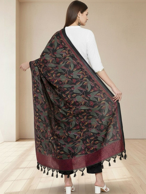 KALINI Ethnic Motifs Embroidered Dupatta with Thread Work - Image 3