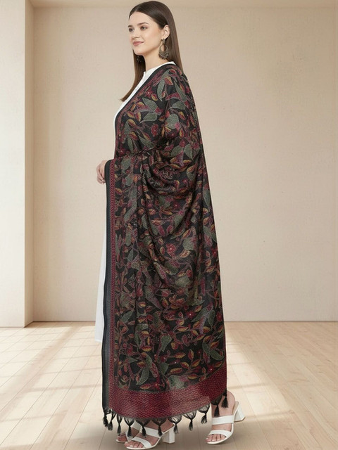 KALINI Ethnic Motifs Embroidered Dupatta with Thread Work - Image 2