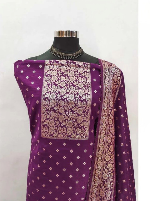 Dhaaga Ghar Art Silk Unstitched Dress Material - Image 4