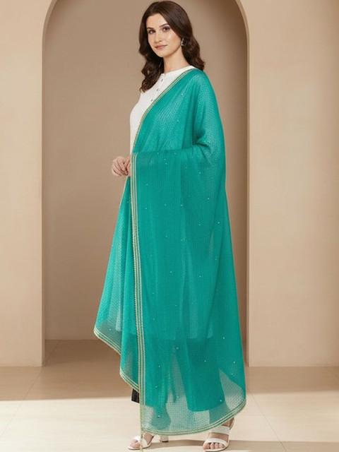 KALINI Women Kota Cotton Embellished Dupatta - Image 2