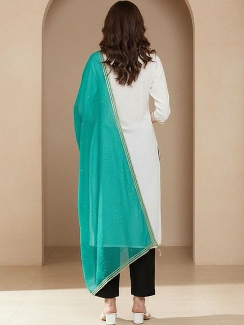 KALINI Women Kota Cotton Embellished Dupatta - Image 3
