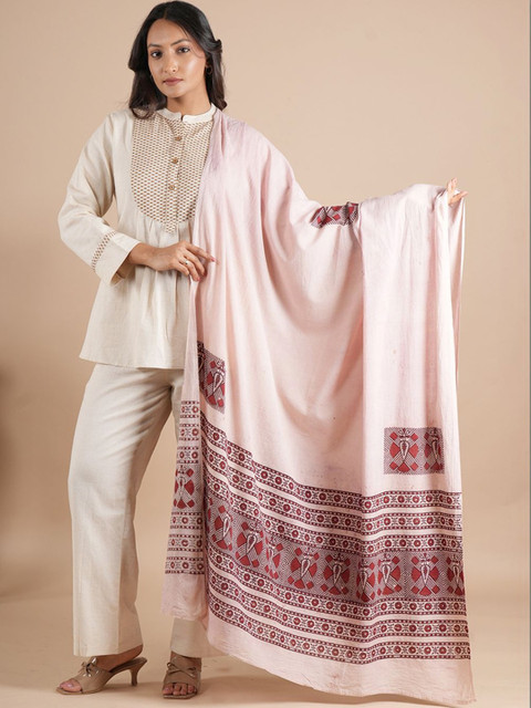 Style Shoes Ethnic Motifs Printed Block Print Dupatta