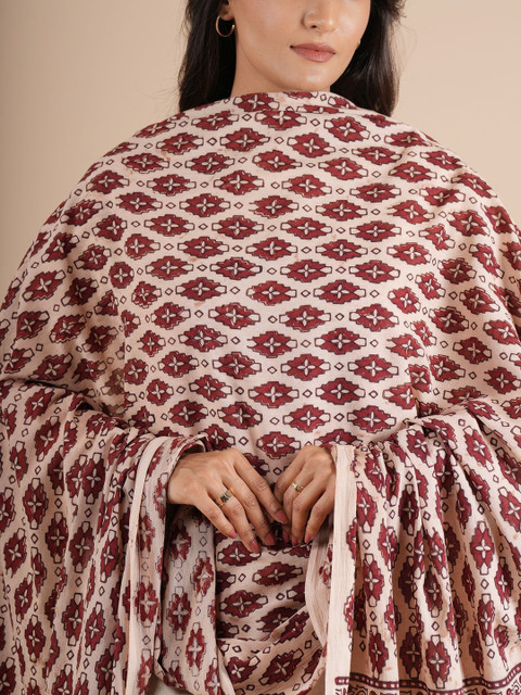 Style Shoes Ethnic Motifs Printed Block Print Dupatta - Image 5