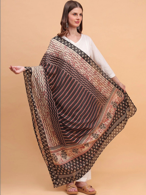 Moda Chales Ethnic Motifs Printed Block Print Dupatta - Image 7