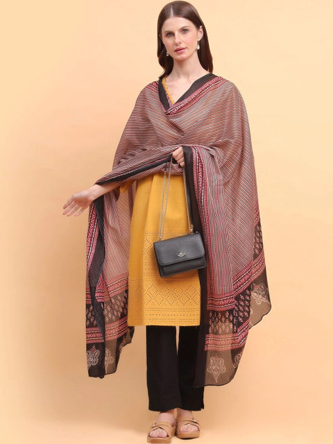 Moda Chales Printed Block Print Dupatta - Image 7