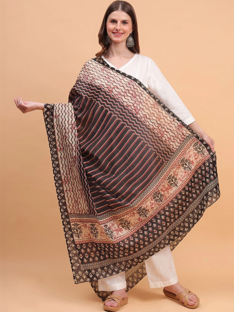 Moda Chales Ethnic Motifs Printed Block Print Dupatta - Image 3