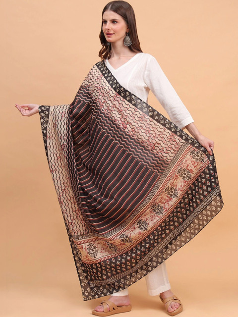 Moda Chales Ethnic Motifs Printed Block Print Dupatta - Image 6