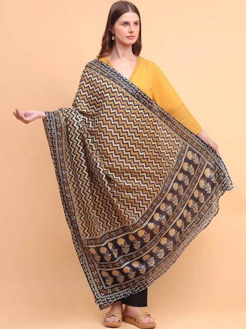 Moda Chales Printed Block Print Dupatta - Image 3