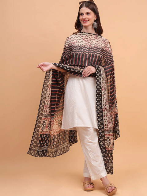 Moda Chales Ethnic Motifs Printed Block Print Dupatta - Image 2