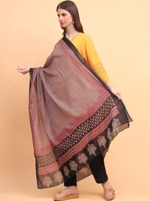Moda Chales Printed Block Print Dupatta - Image 2