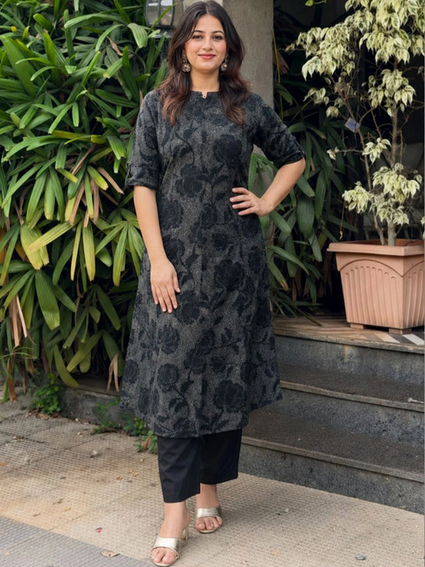 Anouk Rustic Women Floral Regular Kurta with Trousers