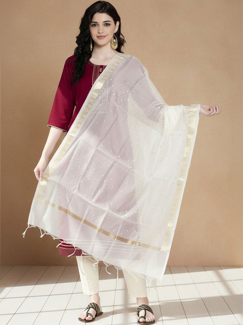 KALINI Woven Design Dupatta with Zari