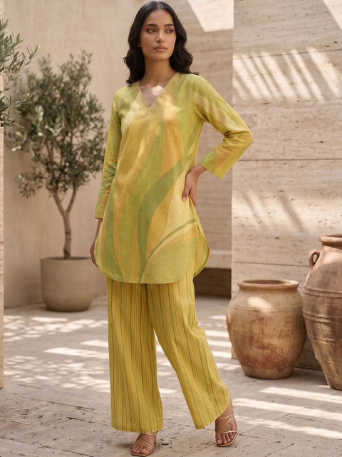 MASSTANI BY INDDUS Printed Tunic with Palazzos - Image 6