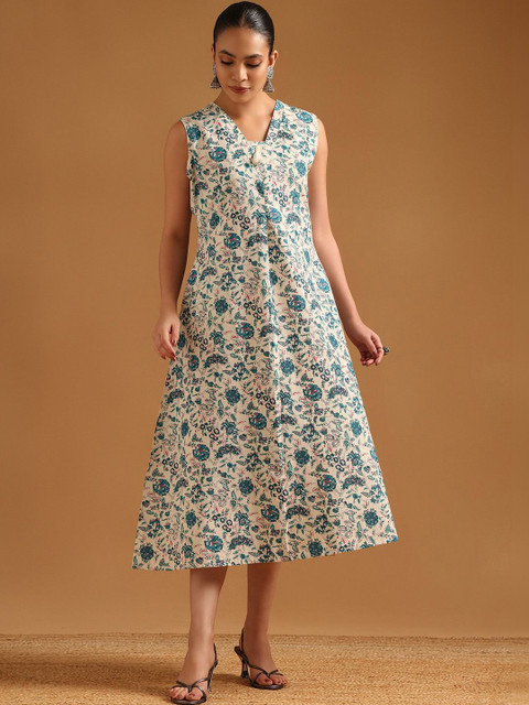 Soch Floral Print A-Line Midi Dress - Image 4