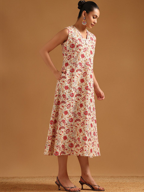 Soch Floral Print A-Line Midi Dress