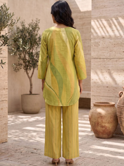 MASSTANI BY INDDUS Printed Tunic with Palazzos - Image 4
