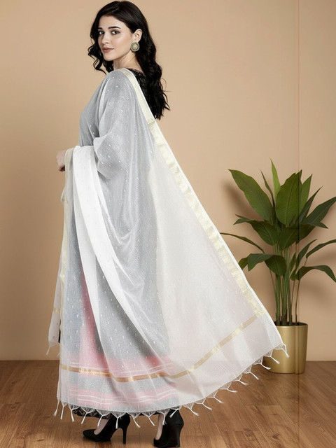 KALINI Woven Design Dupatta with Zari - Image 2