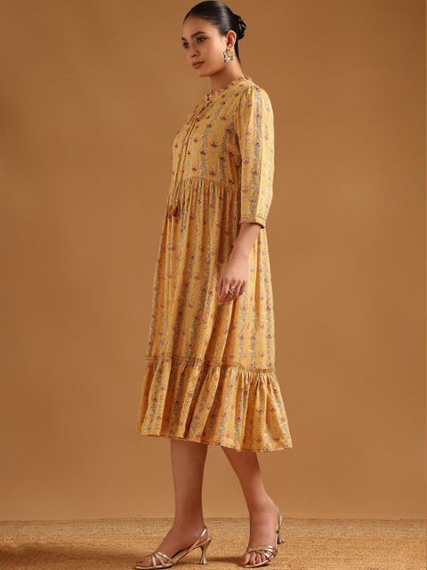 Soch Floral Print A-Line Midi Dress