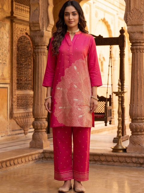 MASSTANI BY INDDUS Embroidered Tunic with Trousers