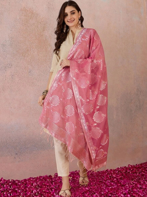 SAHASIKA Ethnic Motifs Woven Design Dupatta