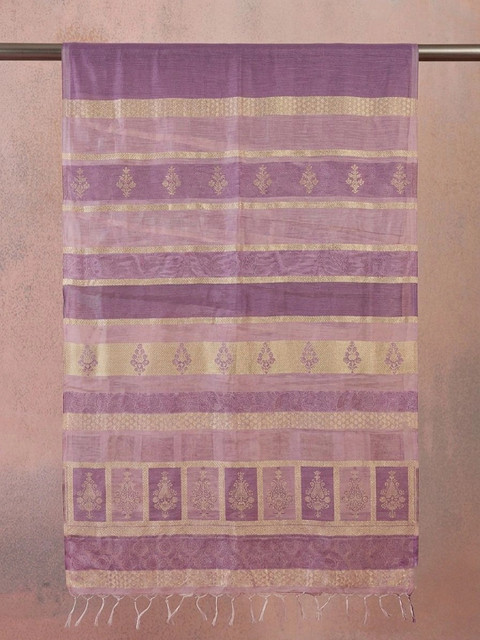Sangria Ethnic Motifs Woven Design Dupatta with Zari - Image 2