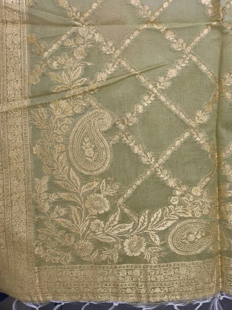 SAHASIKA Paisley Woven Design Dupatta with Zari - Image 2