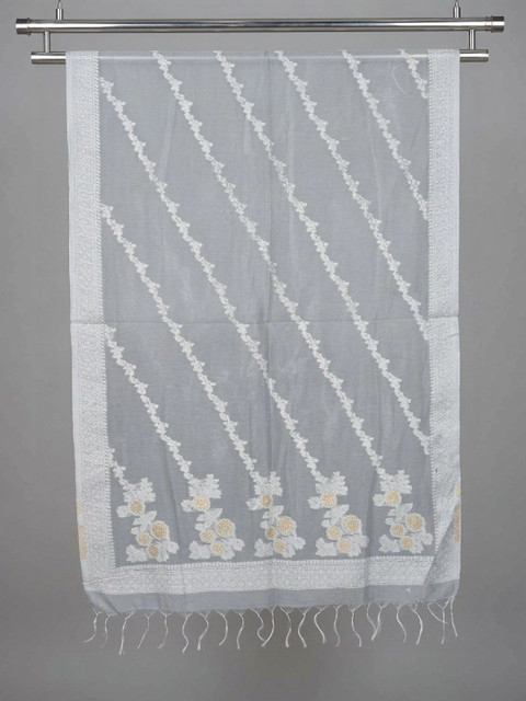 Sangria Embroidered Dupatta with Thread Work - Image 2