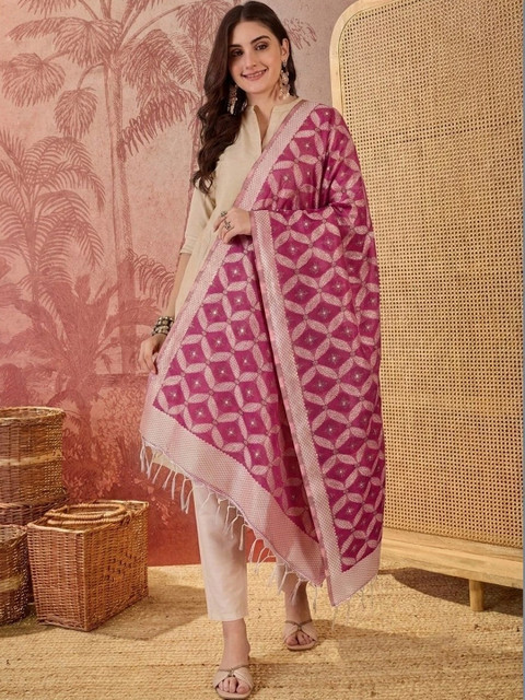 Sangria Woven Design Dupatta with Zari