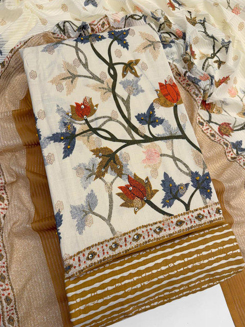 CLEMIRA Printed Pure Cotton Unstitched Dress Material - Image 4