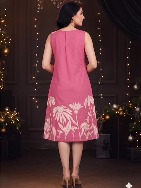 Cloth Bites Floral Print A-Line Dress - Image 2