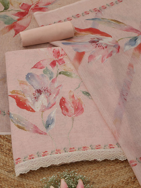 Soch Printed Linen Unstitched Dress Material